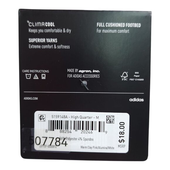 Adidas ClimaCool Womens High Quarter Socks 3-Pack Shoe Size 5-10 - Picture 4 of 8